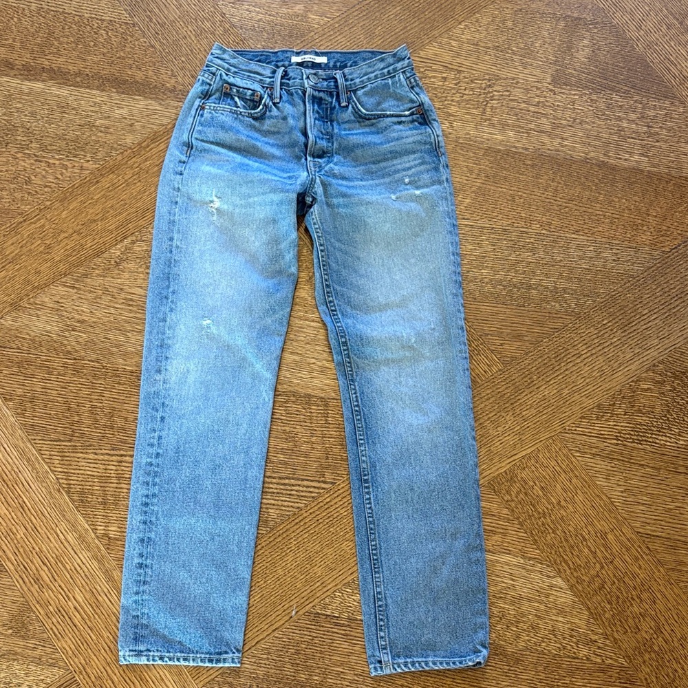 GRLFRND Light Blue Straight Jeans